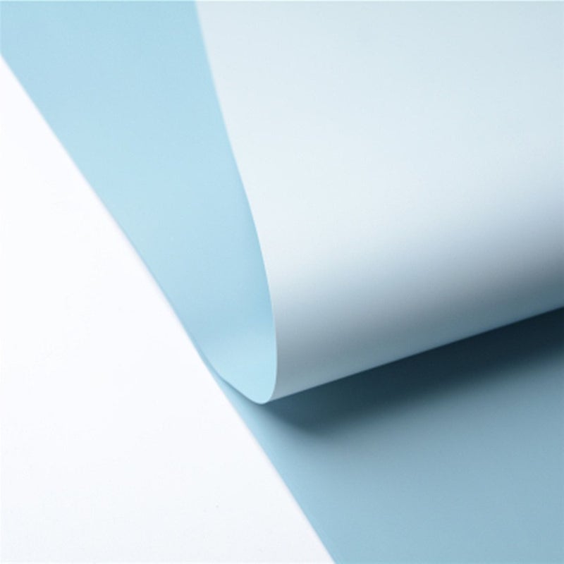 BBJ WRAPS Double Color Flower Wrapping Paper Waterproof Florist Bouquet Packaging Wraps 20 Sheets 23.6x23.6 Inch (Sky Blue) - Image 1